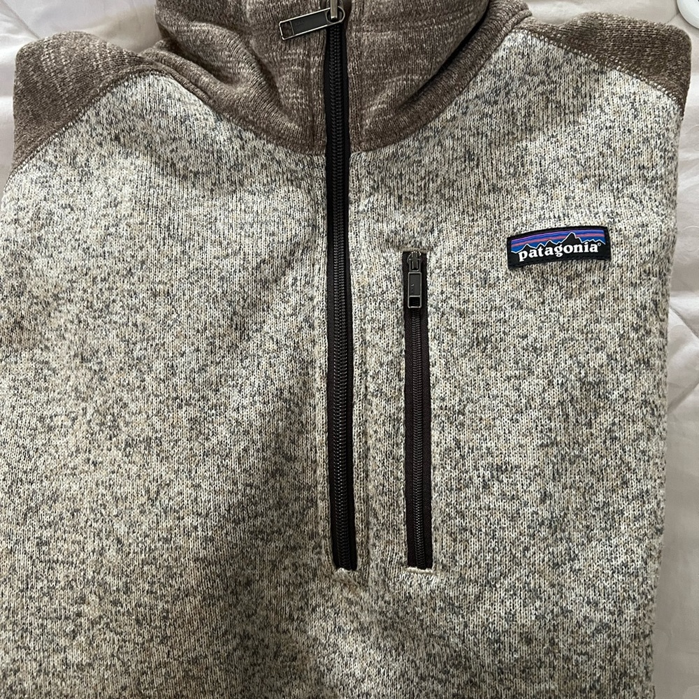 Patagonia Mens Better Sweater Bleached Stone/ Pale Khaki Size XXL